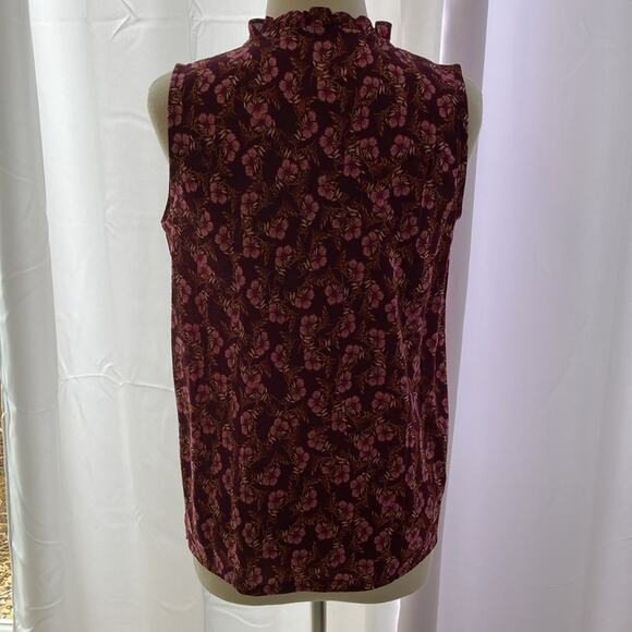 Loft Sleeveless Floral Airy Comfortable Top Blouse Shirt Size S - Picture 3 of 5